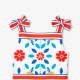 Girl dress in poplin