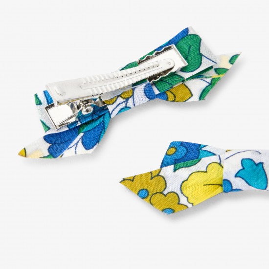 Baby girl duo of  Liberty fabric bow hair clips