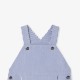 Baby boy overalls in striped twill
