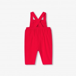 Baby boy velvet overalls