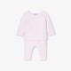 Baby girl set in garter stitch