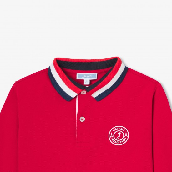 Boy polo shirt in cotton piqué