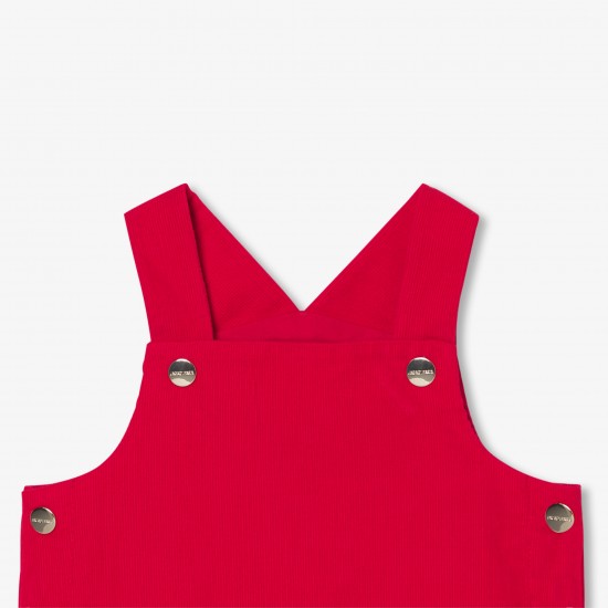 Baby girl velvet pinafore dress