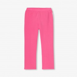 Girl joggers in piqué knit