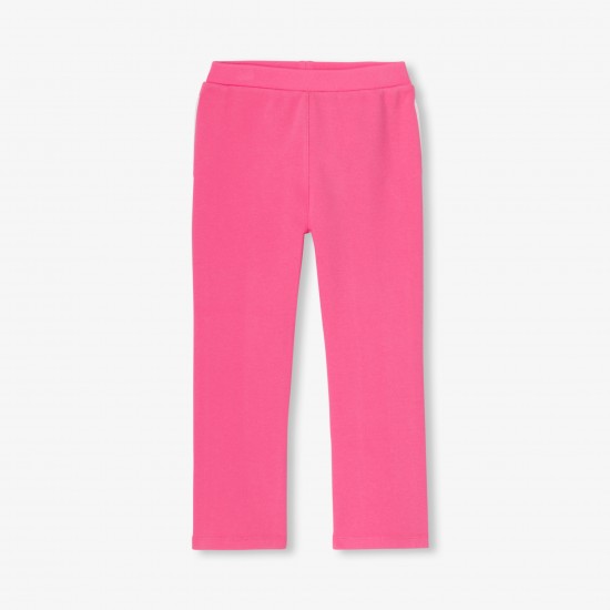 Girl joggers in piqué knit