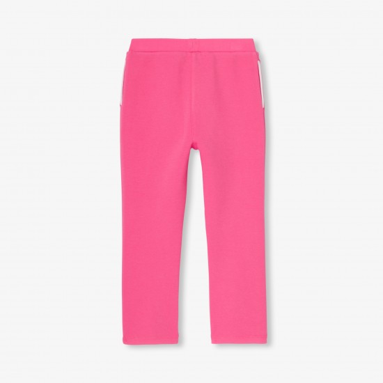 Girl joggers in piqué knit