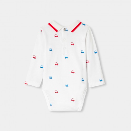 Baby boy polo neck bodysuit