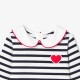 Baby girl dress in striped fleece