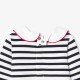 Baby girl dress in striped fleece