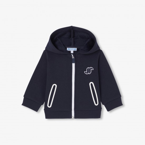 Baby boy fleece zip-up sweatshirt