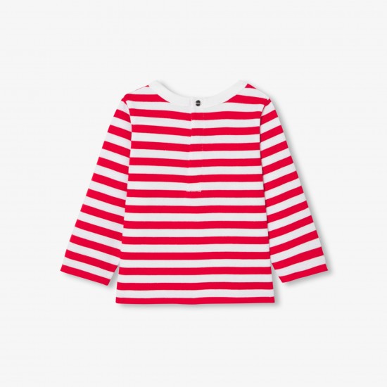 Baby girl Breton tee in thick jersey