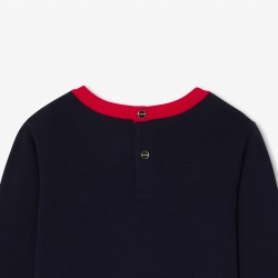 Girl jacquard flower sweater