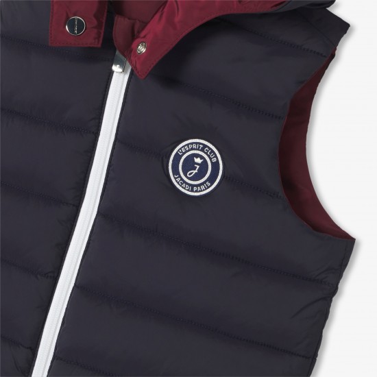 Boy reversible sleeveless down jacket