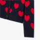 Girl jacquard heart cardigan Girl jacquard heart cardigan
