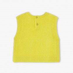 Baby girl sleeveless  jumper in wool and cashmere