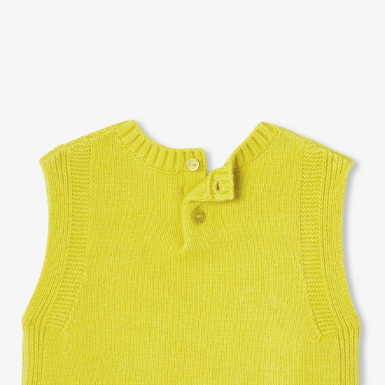 Baby girl sleeveless  jumper in wool and cashmere