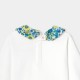 Baby girl sweater with Liberty fabric collar