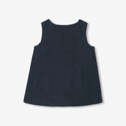 Baby girl denim pinafore dress
