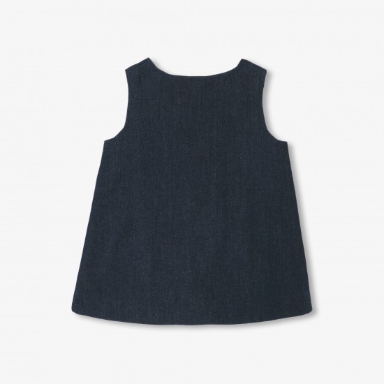 Baby girl denim pinafore dress