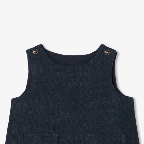 Baby girl denim pinafore dress