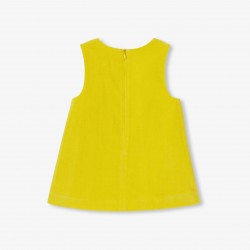 Baby girl velvet pinafore dress