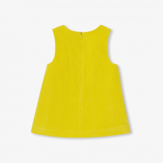Baby girl velvet pinafore dress