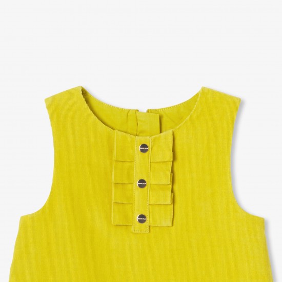 Baby girl velvet pinafore dress