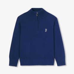 Boy sweater with trucker collar