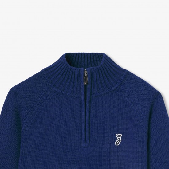 Boy sweater with trucker collar