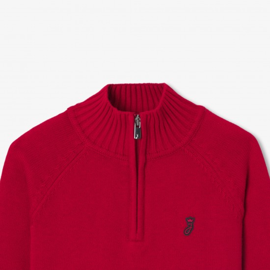 Boy sweater with trucker collar