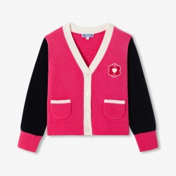 Girl color block cardigan Girl color block cardigan