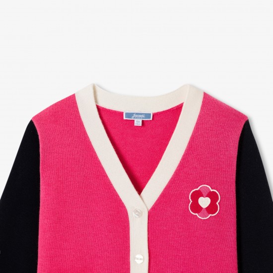 Girl color block cardigan Girl color block cardigan