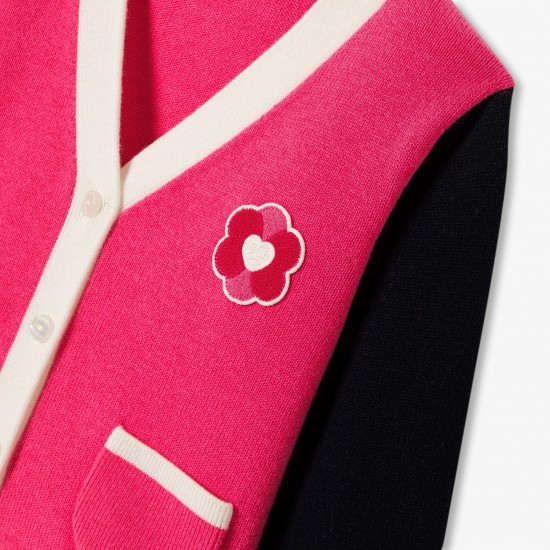 Girl color block cardigan Girl color block cardigan