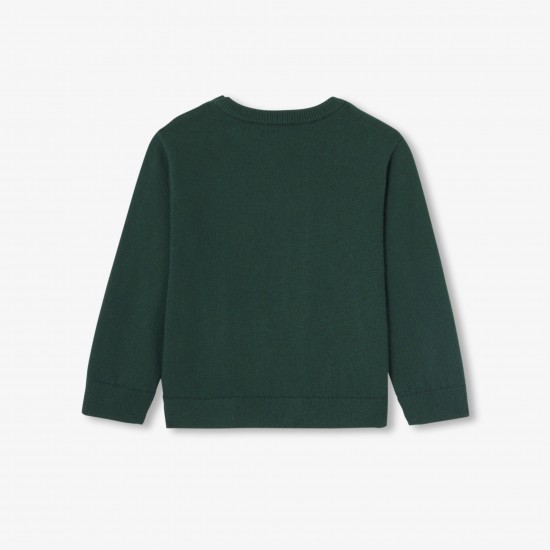 Baby boy jumper in cotton and wool Baby boy jumper in cotton and wool