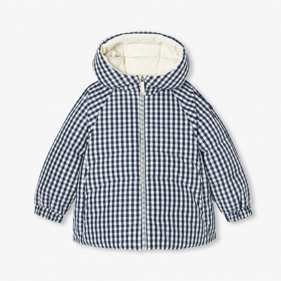 Girl short reversible down jacket