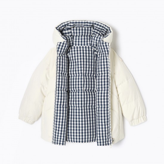 Girl short reversible down jacket