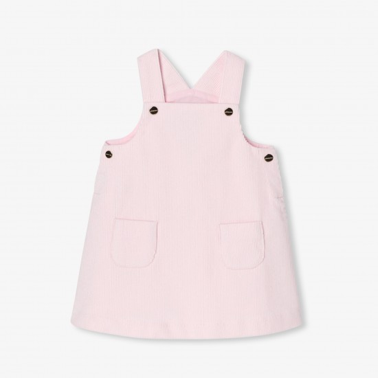 Baby girl velvet pinafore dress