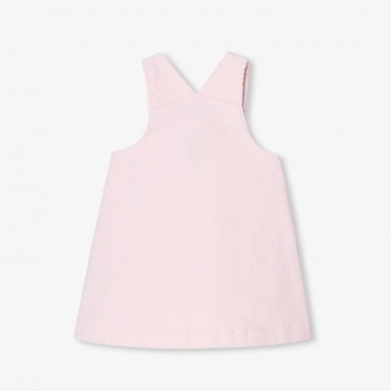 Baby girl velvet pinafore dress