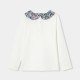 Girl T-shirt with Liberty fabric collar