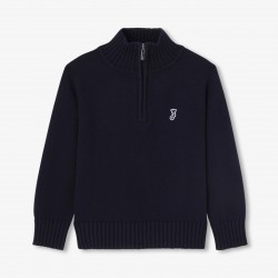 Boy sweater with trucker collar