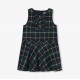 Girl pinafore dress in flannel