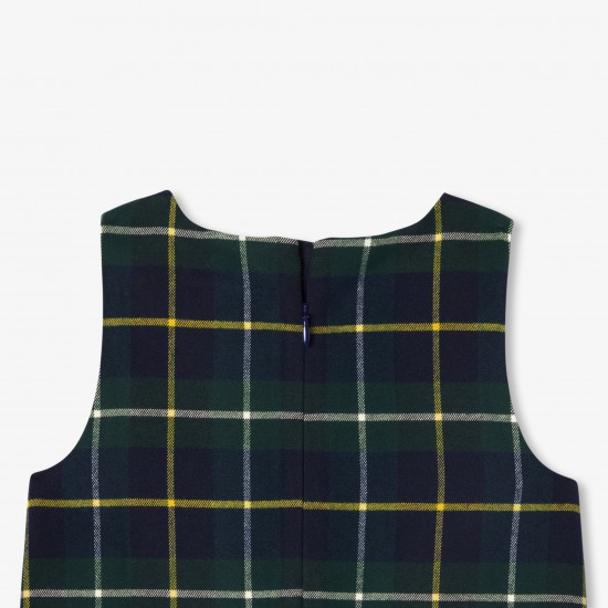 Girl pinafore dress in flannel