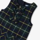 Girl pinafore dress in flannel