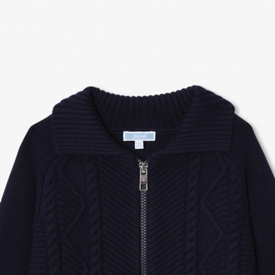 Boy cardigan in responsible wool