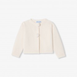 Baby girl cardigan in wool and cashmere