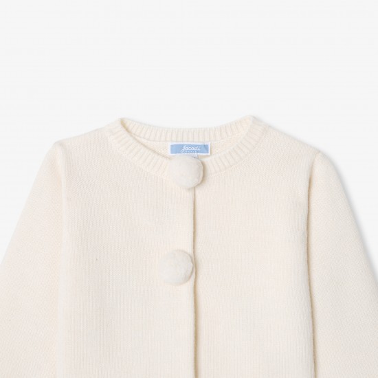 Baby girl cardigan in wool and cashmere