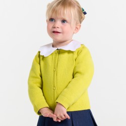 Baby girl cardigan in wool and cashmere