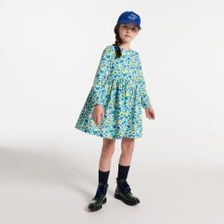Girl dress in Liberty fabric velvet