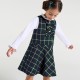 Girl pinafore dress in flannel