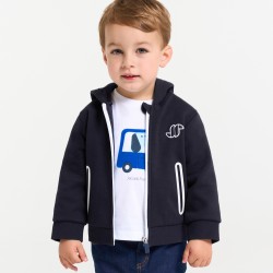 Baby boy fleece zip-up sweatshirt